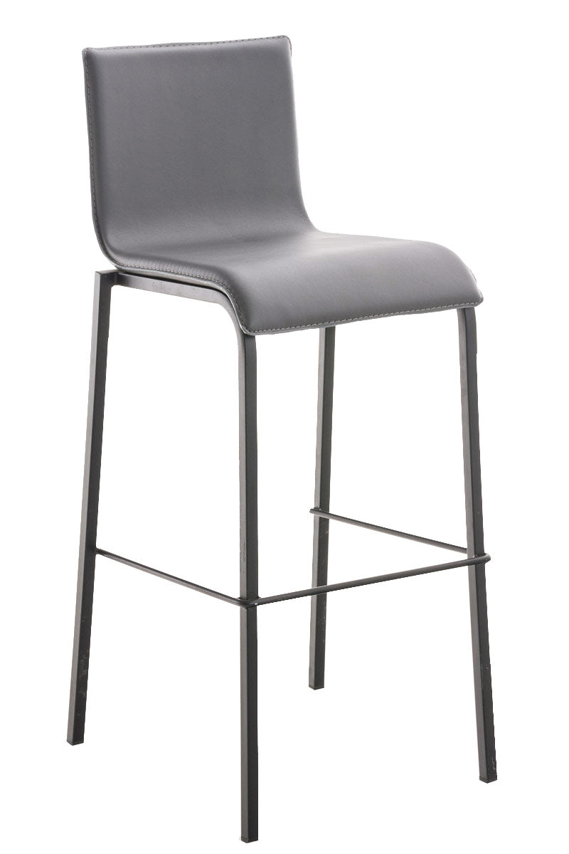 Elegante Barkruk, Hoge Zitkruk - Comfort, Duurzaam Imitatieleer, Stevig Metaal Frame Kleur zwart