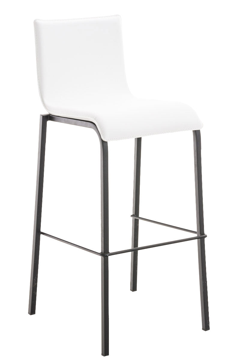 Elegante Barkruk, Hoge Zitkruk - Comfort, Duurzaam Imitatieleer, Stevig Metaal Frame Kleur wit