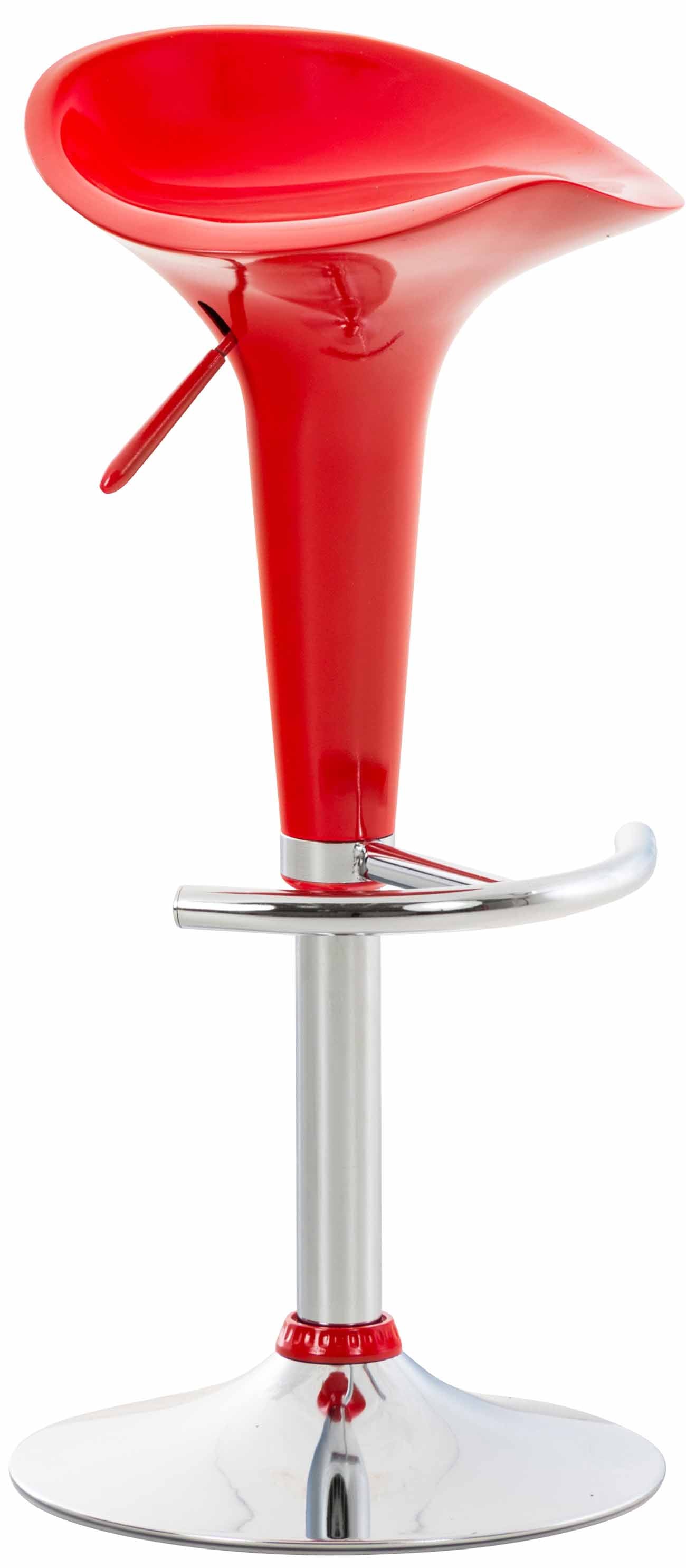 Moderne, Verstelbare Barkruk - Krukje - Comfortabel Zitten en 360° Draaibare Zitting Kleur rood
