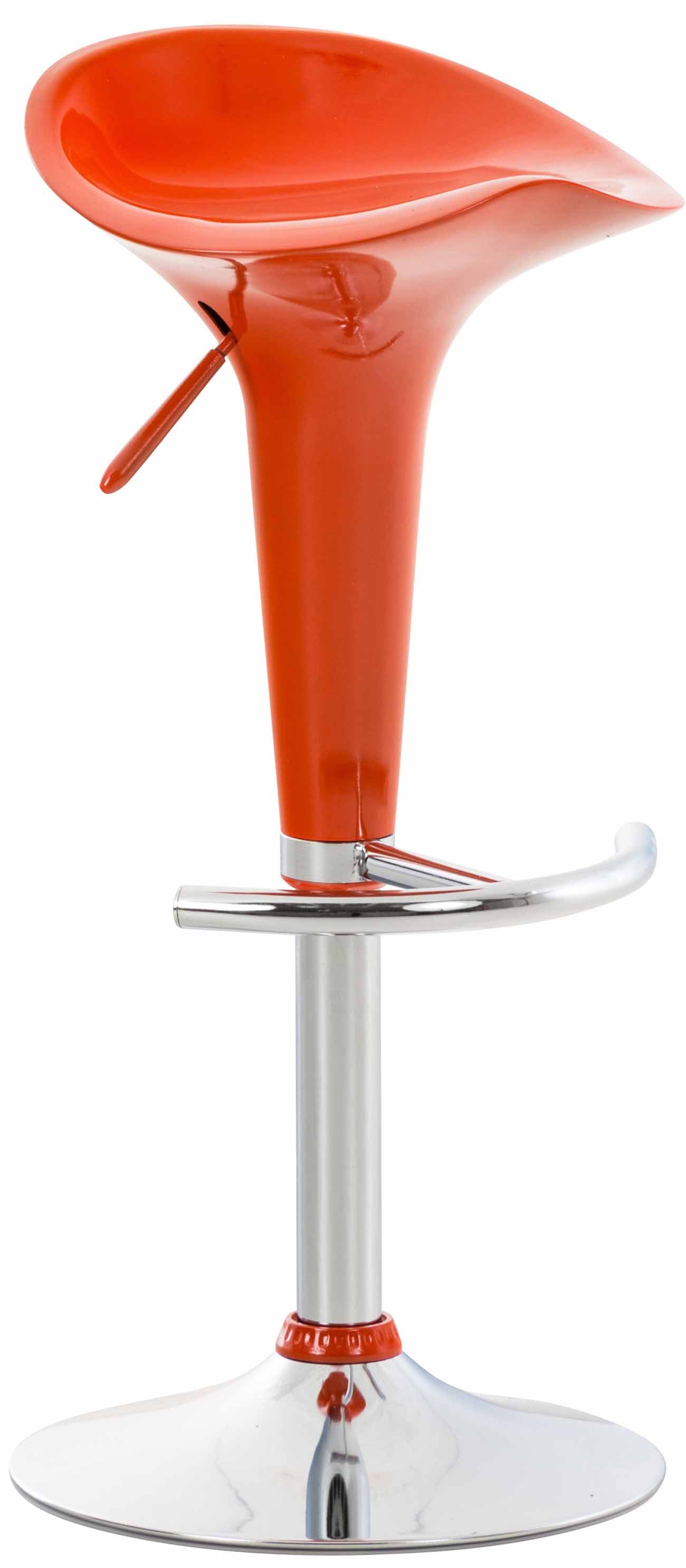Moderne, Verstelbare Barkruk - Krukje - Comfortabel Zitten en 360° Draaibare Zitting Kleur oranje