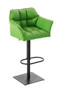 Moderne Barkruk - Elegante Stoel - 360° Draaibaar & Verstelbaar Kleur groen Onderstel Kleur zwart
