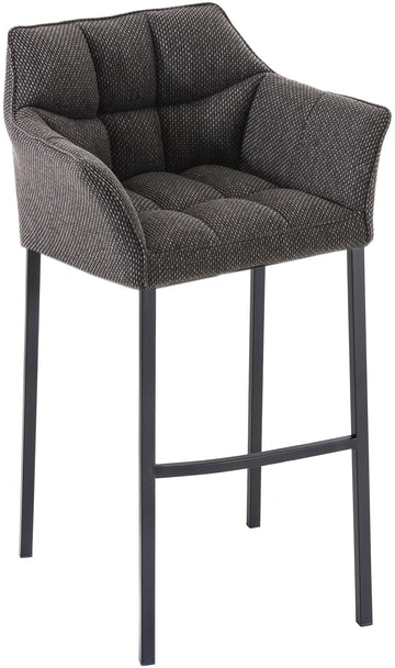 Barkruk met Stoffen Bekleding - Elegante Zitstoel - Optimaal Zitcomfort Kleur titaangrijs