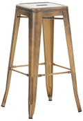 Barstoel, Kruk - Stapelbaar Design, Ruimtebesparend - Moderne uitstraling Kleur goud