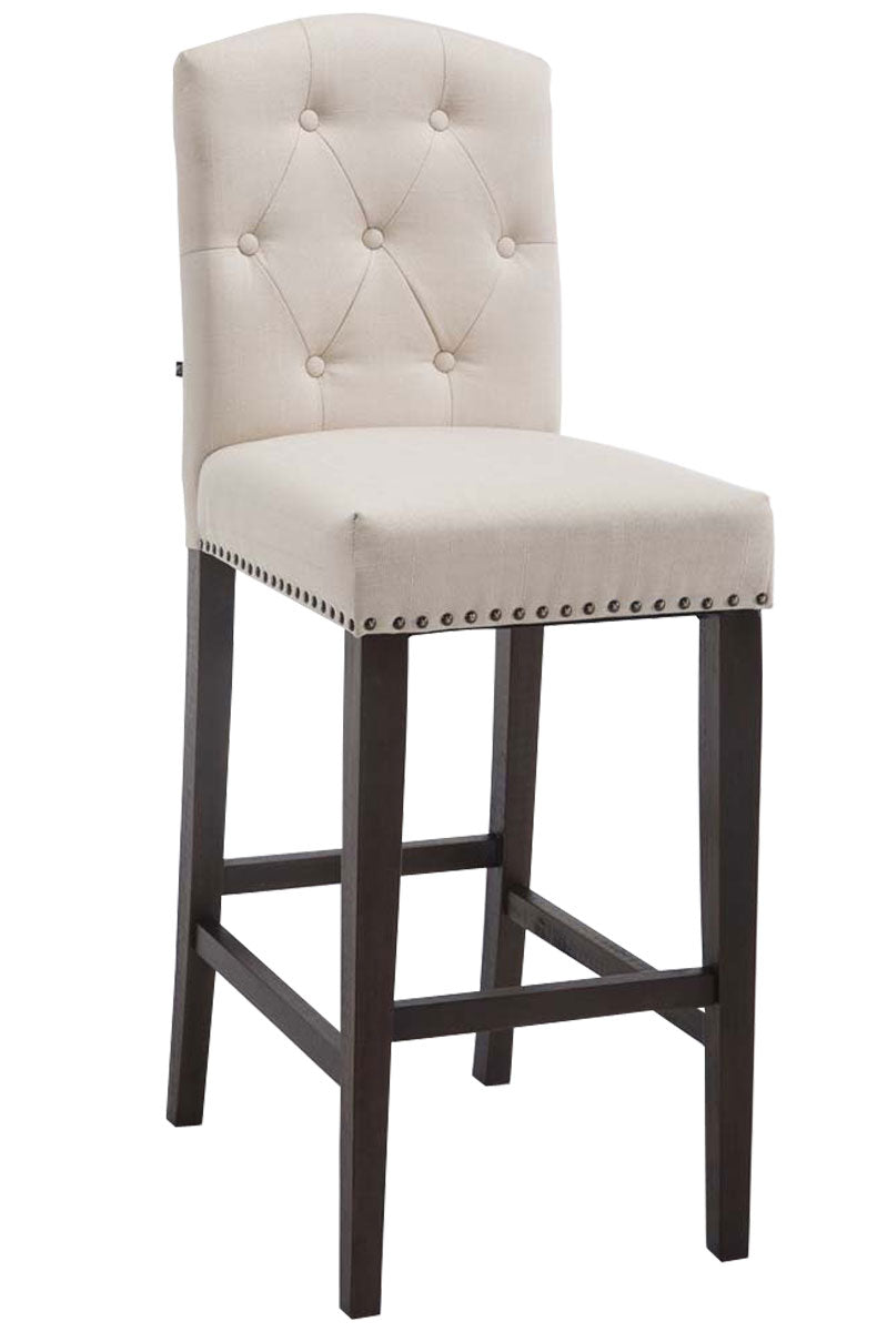 Elegante Barkruk - Rubberen Barstoel - Hoog Zitcomfort - Robuust Rubberhout Frame Onderstel Kleur antiek Kleur donkergrijs