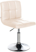 Luxe Lounger van Kunstleer - Stoel - Comfortabel Design, Onderhoudsvriendelijk, 360° Draaibaar Kleur crème