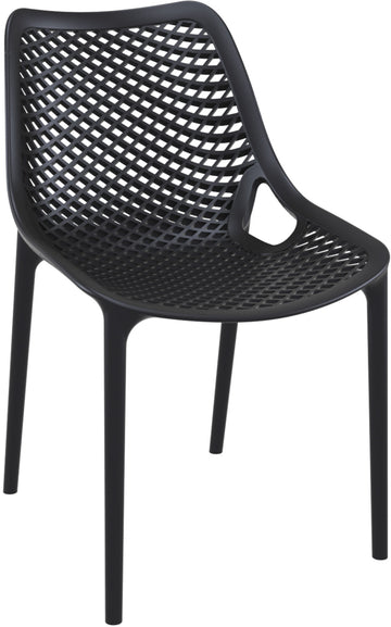 Moderne Stapelstoel - Ontwerp - Ergonomisch Comfort, Perfect voor Binnen en Buiten Kleur zwart