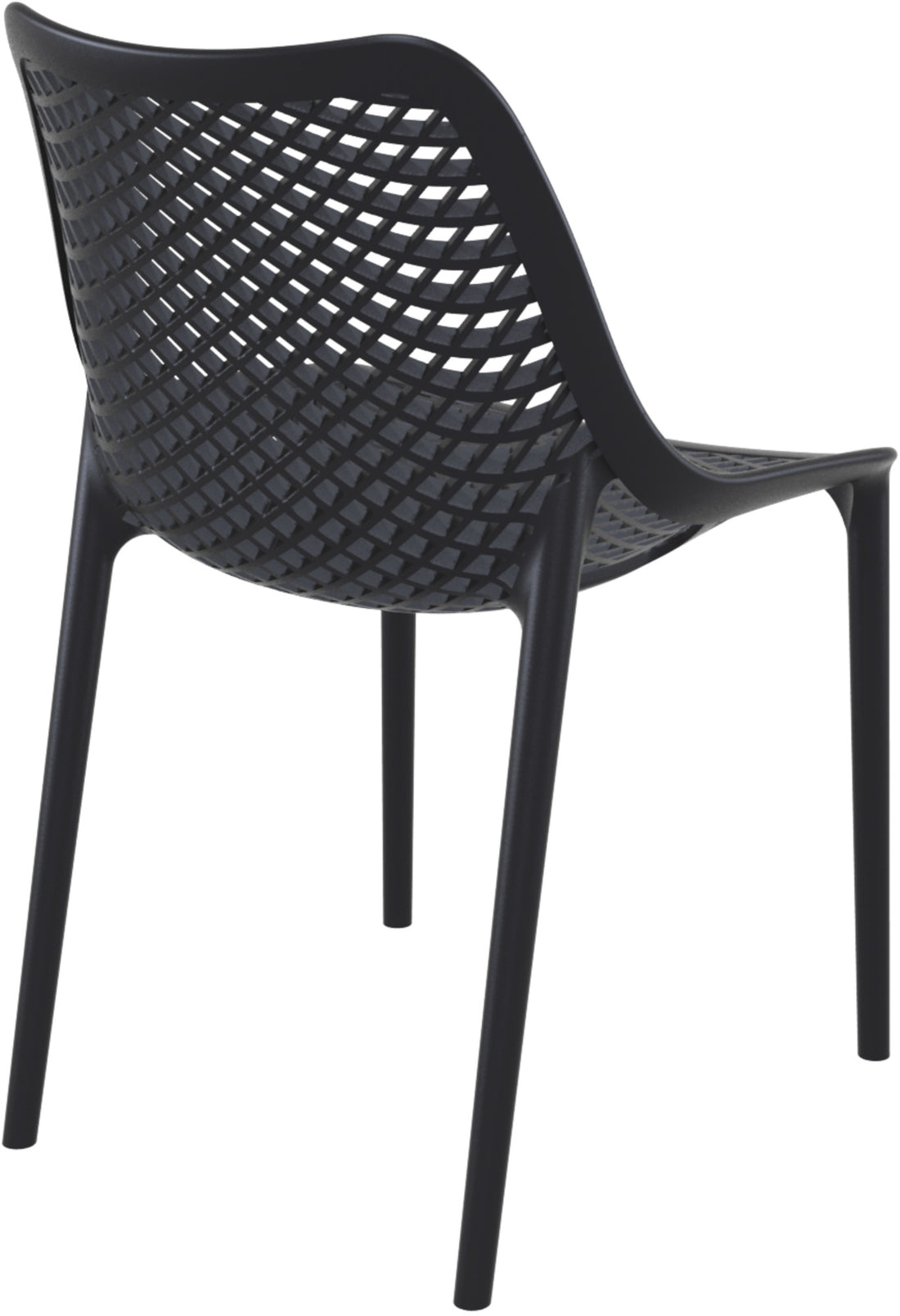 Moderne Stapelstoel - Ontwerp - Ergonomisch Comfort, Perfect voor Binnen en Buiten Kleur zwart