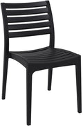 Stapelbare Tuinstoel - Weersbestendige Stoel - Hoge UV-bestendigheid en Zitcomfort Kleur zwart