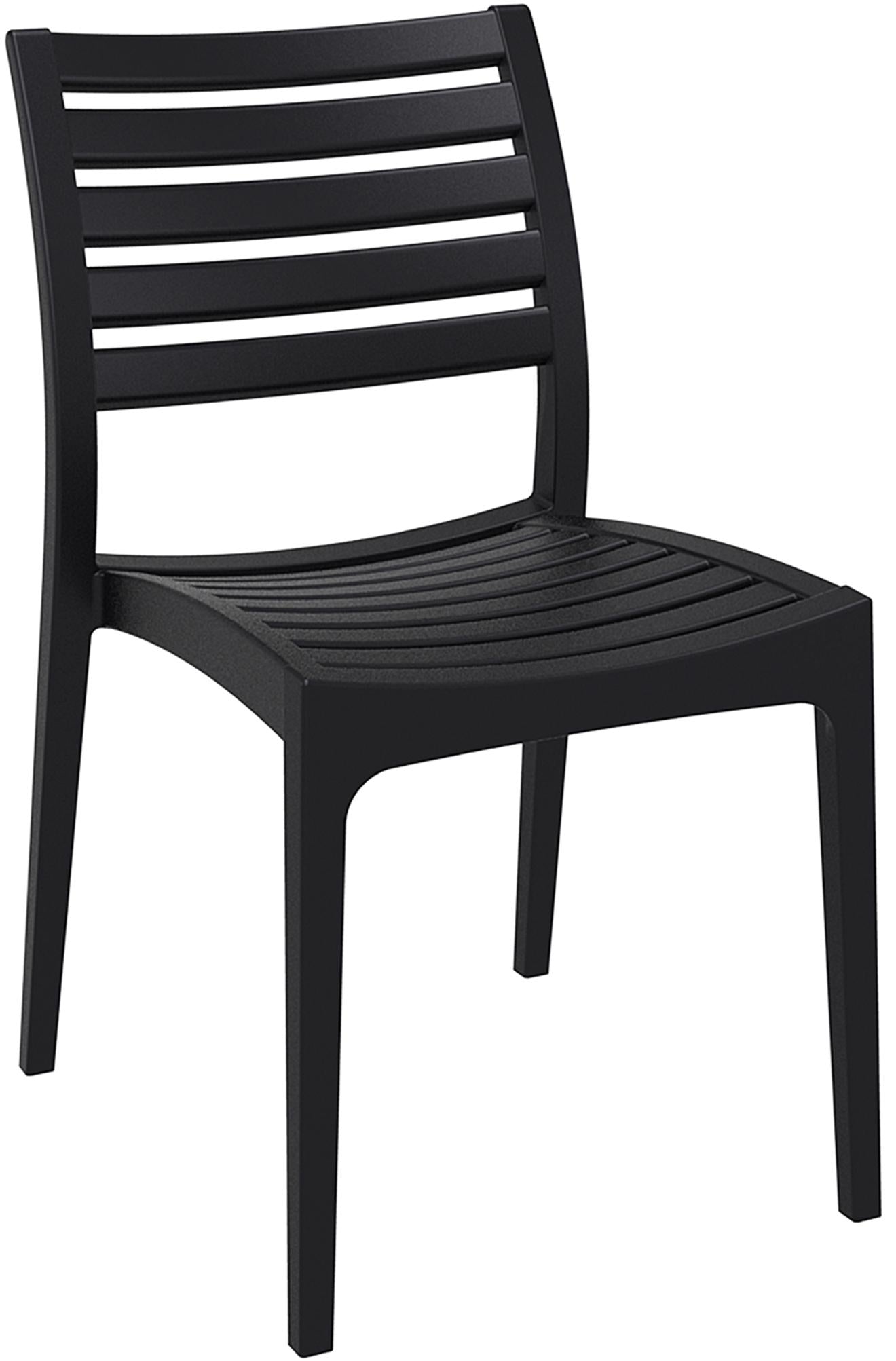 Stapelbare Tuinstoel - Weersbestendige Stoel - Hoge UV-bestendigheid en Zitcomfort Kleur zwart