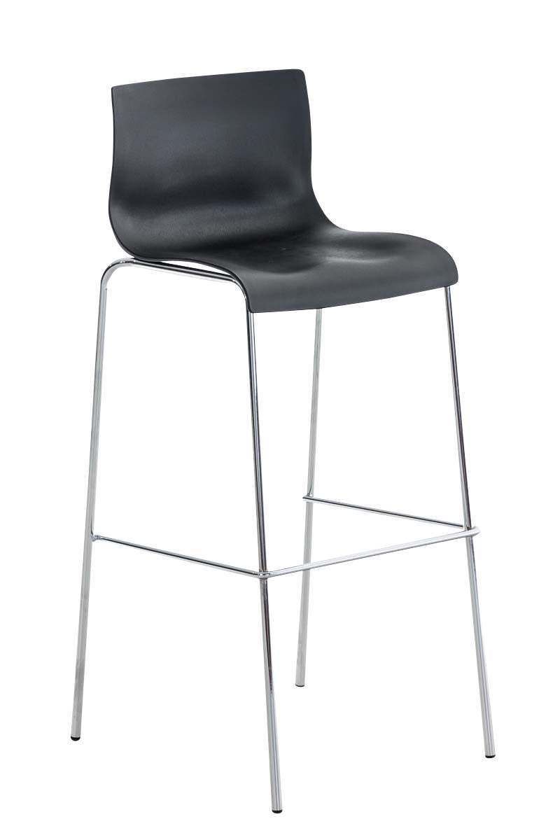 Moderne Barkruk - Chique Ontwerp - Comfortabele Ergonomische Zitting Kleur wit Onderstel Kleur chroom
