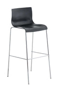 Moderne Barkruk - Chique Ontwerp - Comfortabele Ergonomische Zitting Kleur zwart Onderstel Kleur chroom