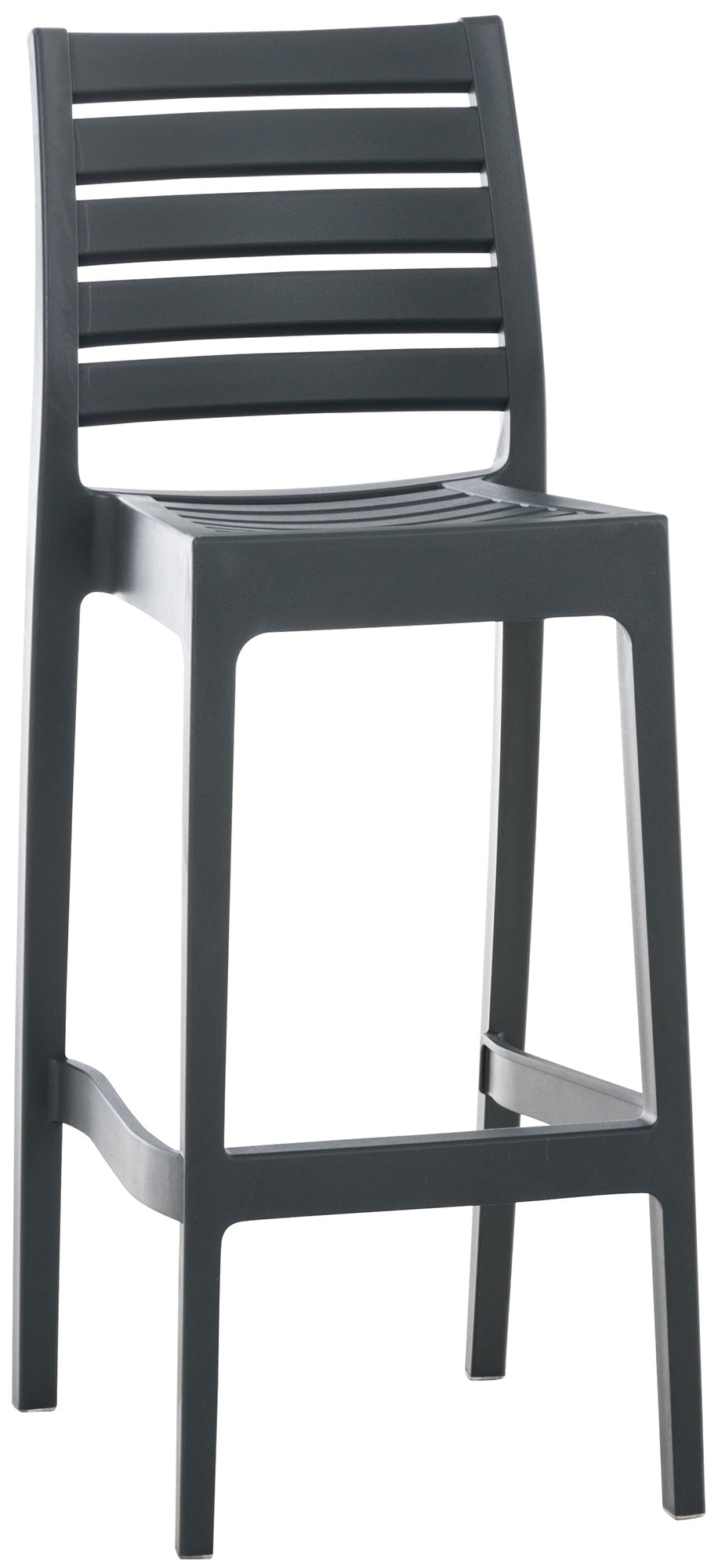 Moderne Barkruk - Design Kruk - Weerbestendig & Stapelbaar Kleur donkergrijs