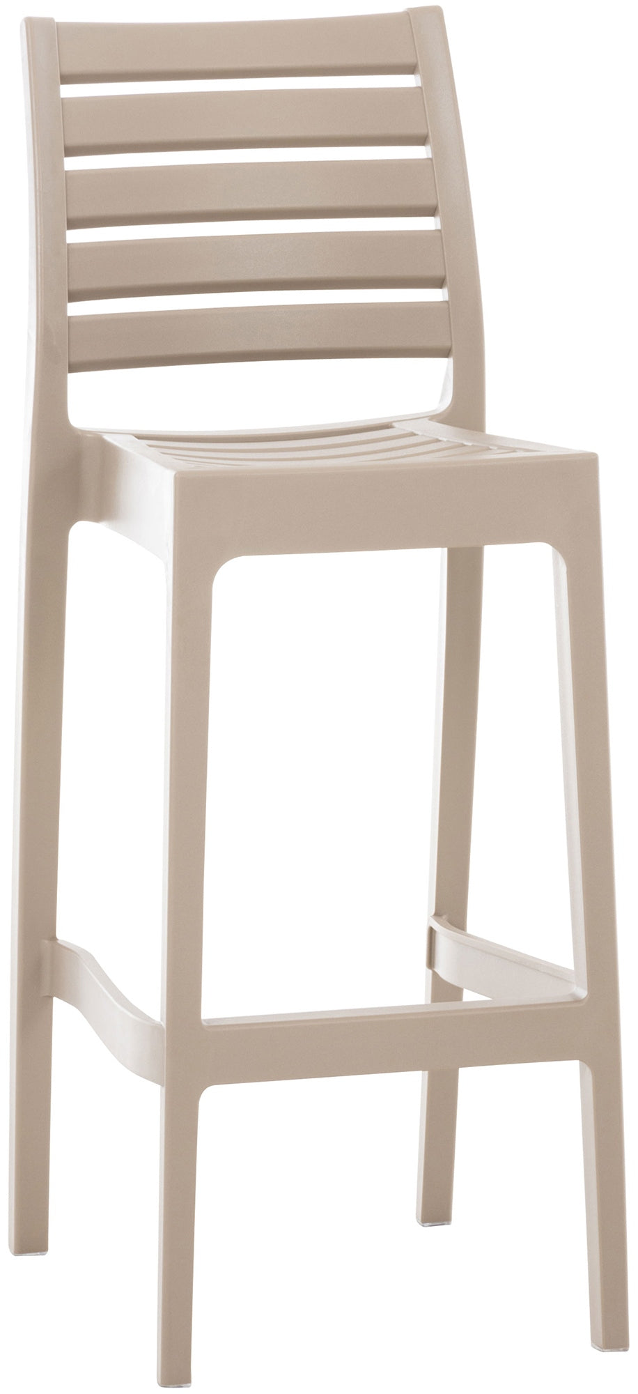 Barstoel Binnen/Buiten - Bistrostoel - Weerbestendig & UV-bestendig, Stapelbaar Design Kleur modder