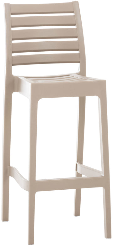 Barstoel Binnen/Buiten - Bistrostoel - Weerbestendig & UV-bestendig, Stapelbaar Design Kleur modder