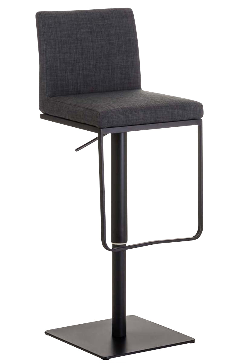 Barkruk Stof - Kruk - Ergonomische Voetsteun & 360° Draaibaarheid Kleur donkergrijs