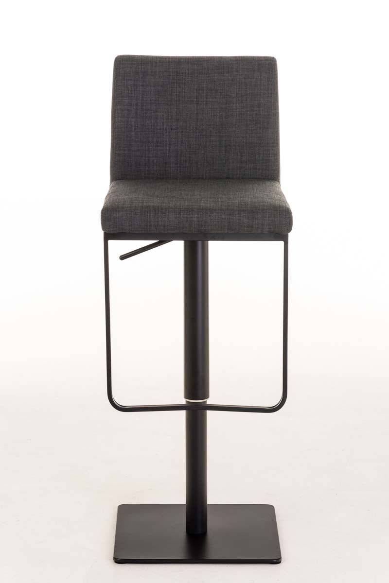 Barkruk Stof - Kruk - Ergonomische Voetsteun & 360° Draaibaarheid Kleur donkergrijs