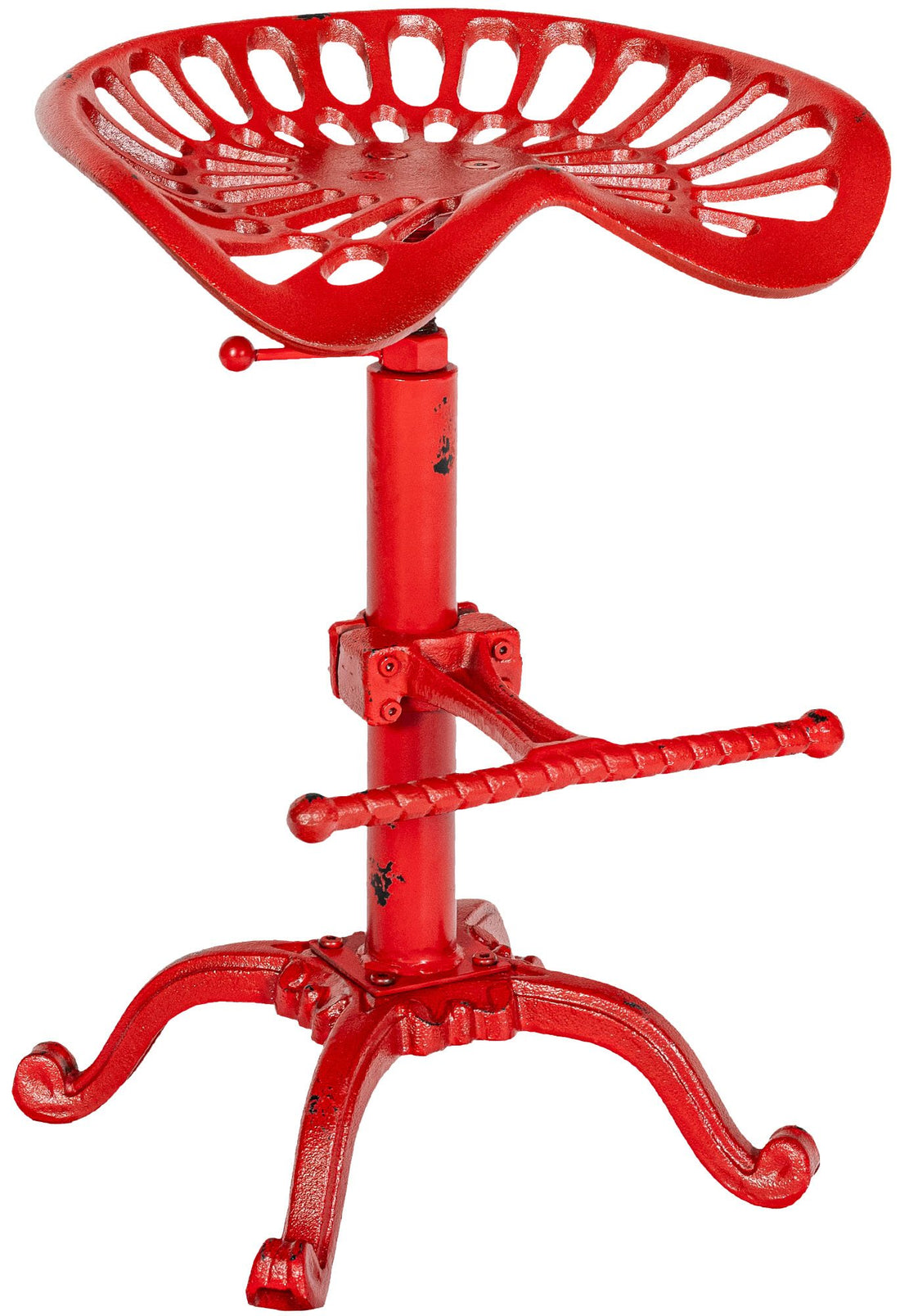 Industriële Barkruk - Vintage Design - Verstelbaar & Comfortabel Kleur rood