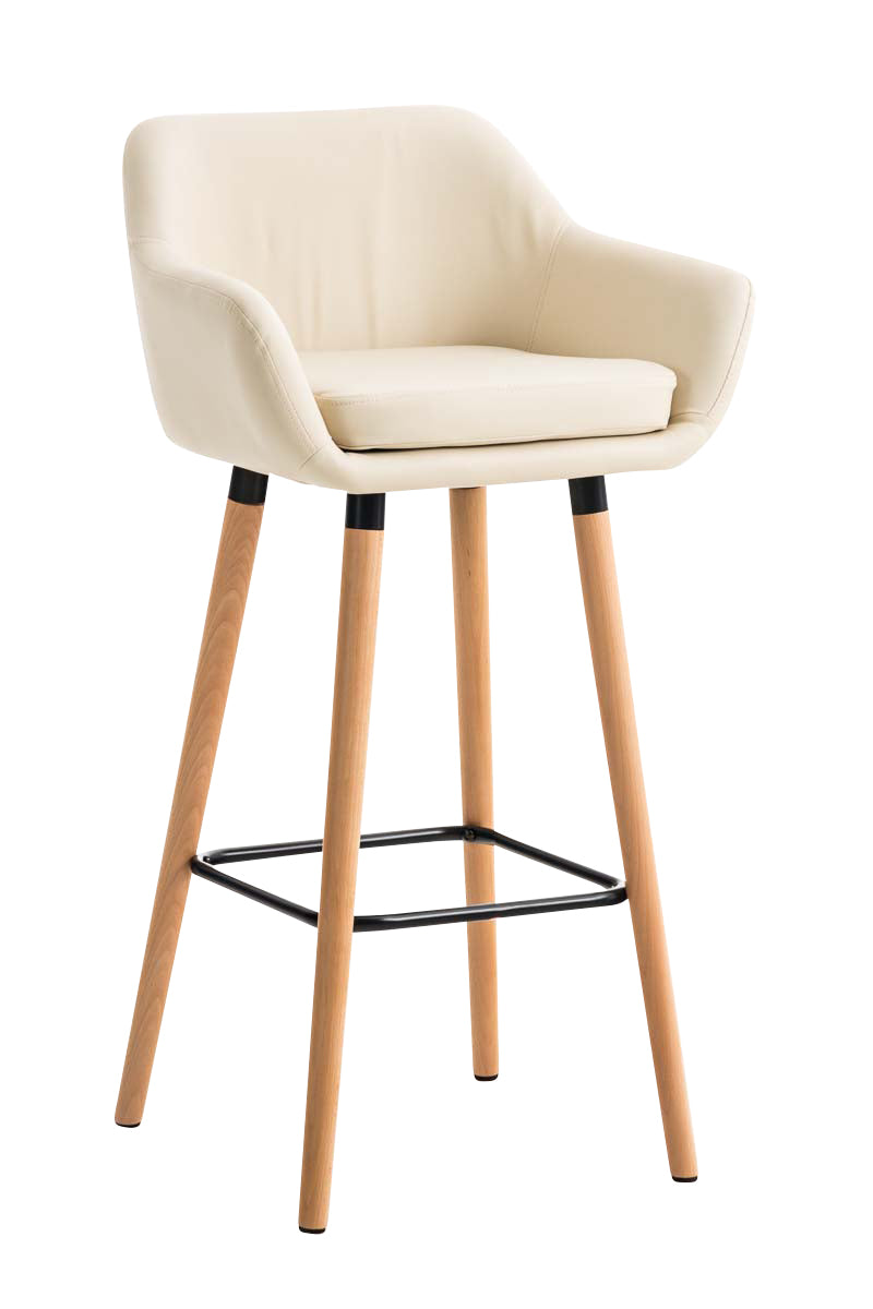 Comfortabele Barkruk - Fauteuil Design - Ergonomisch Comfort voor Urenlang Zitten Kleur crème