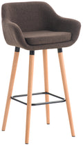 Elegante Loungestoel Barkruk - Comfortabele Zithouding - Afneembaar Kussen Kleur bruin