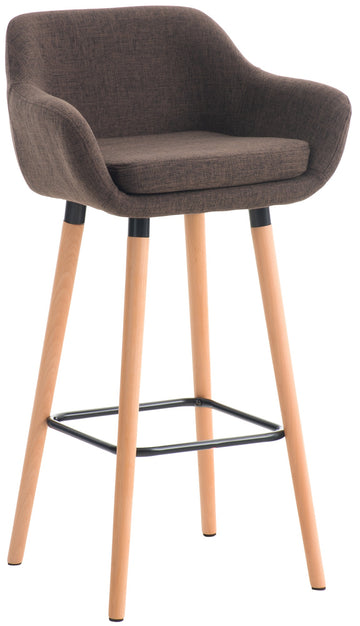 Elegante Loungestoel Barkruk - Comfortabele Zithouding - Afneembaar Kussen Kleur bruin