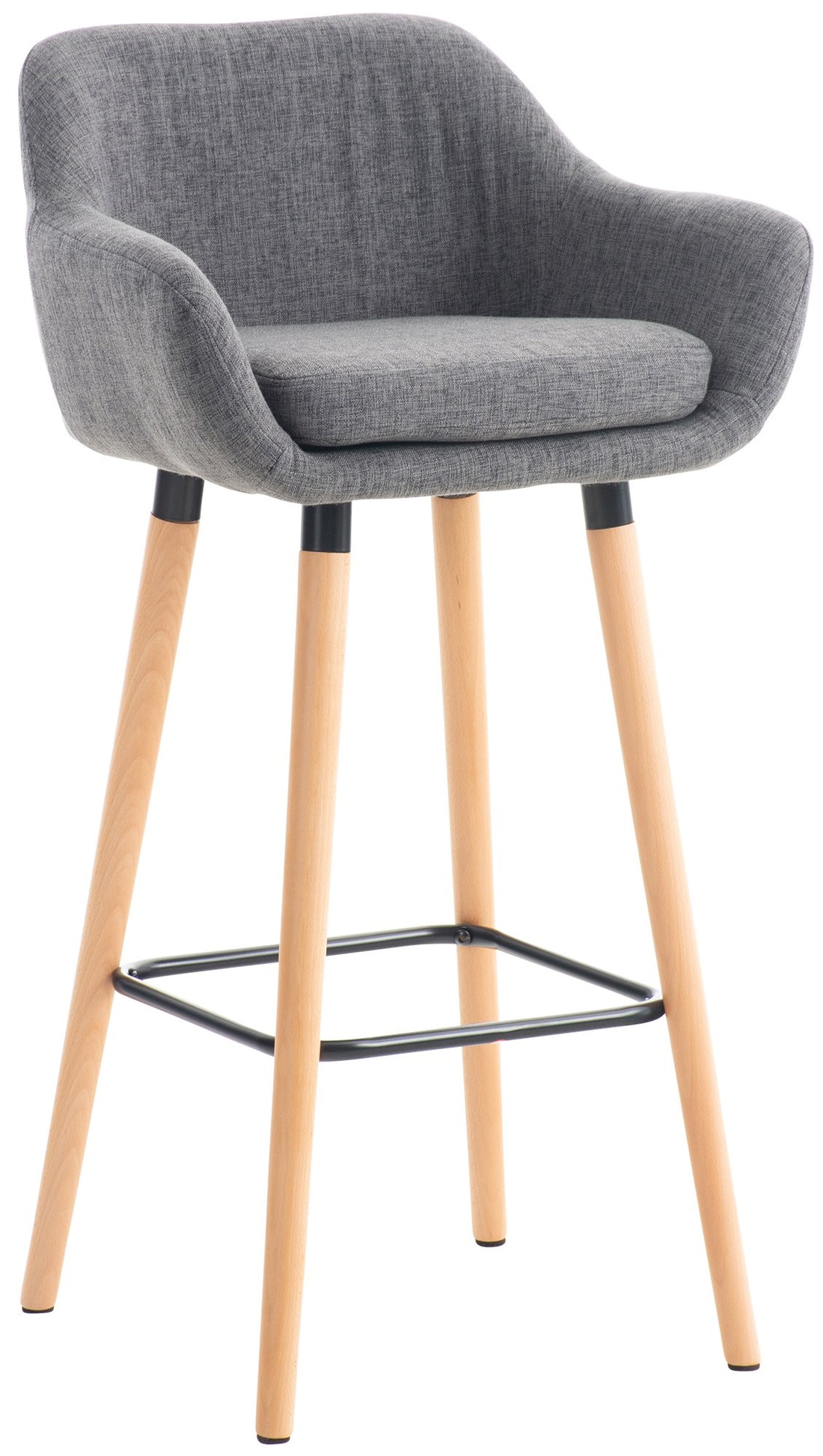 Moderne Barkruk - Hocker - Hoog Zitcomfort en Stijlvolle Stoffen Bekleding Kleur crème