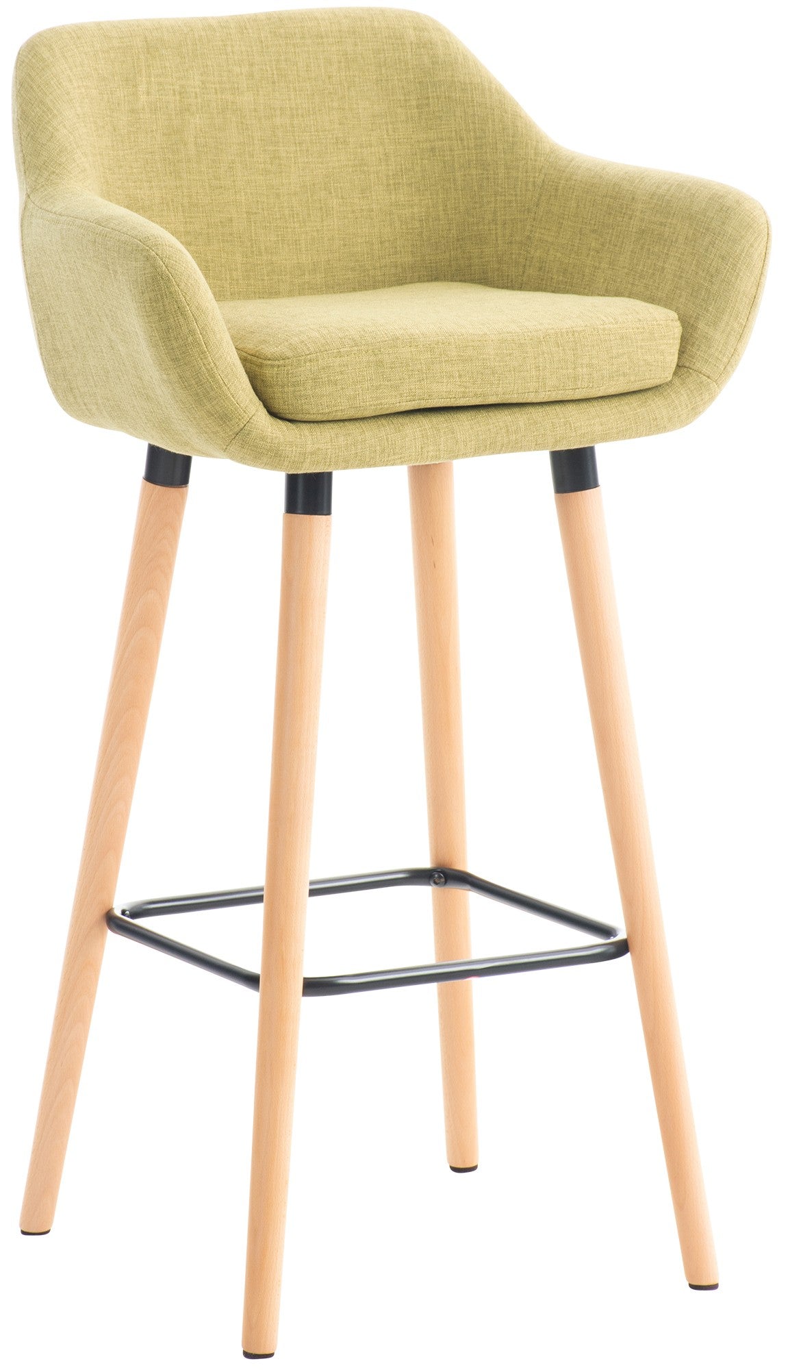 Barkruk - Loungestoel - Ergonomische Comfort - Beukenhout Frame Kleur lichtgroen