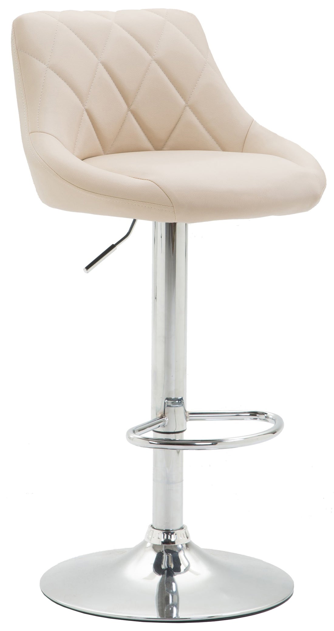 Verstelbare Barkruk - Elegante Barstoel - Urenlang Zitcomfort Kleur crème