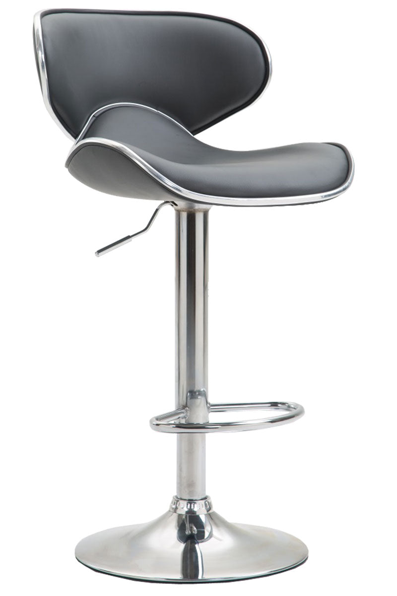 Kunstleren Barkruk - Immitatieleer - Hoogteverstelbaar Comfort, Vloerbeschermer Kleur grijs