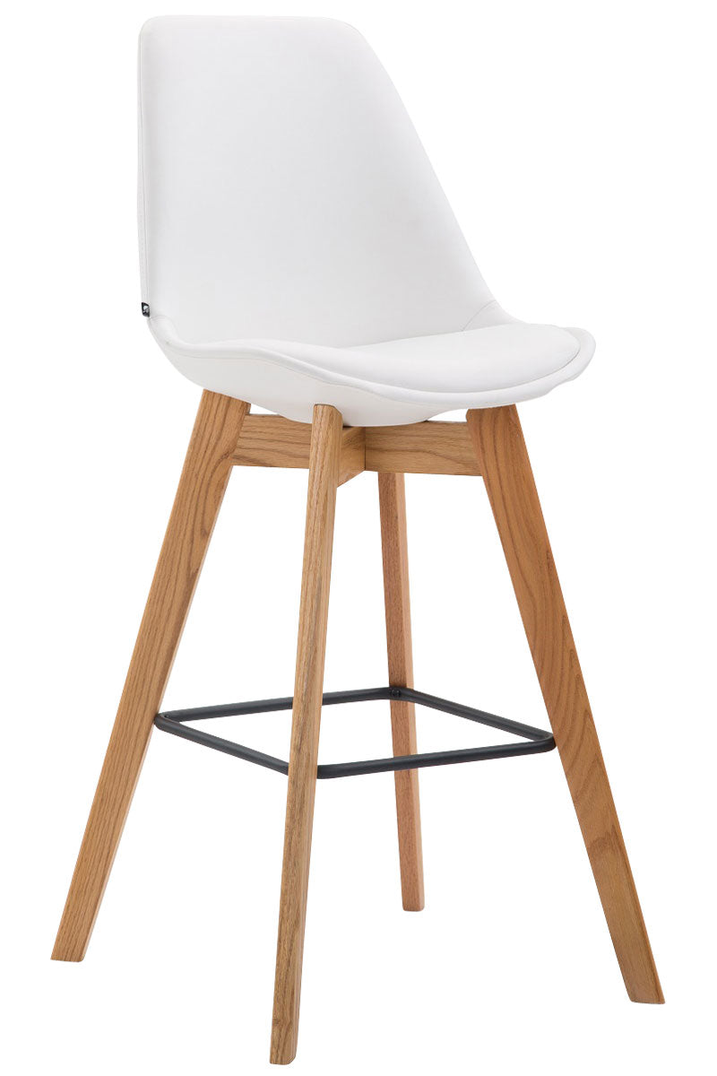 Originele Comfortabele Barkruk - Barstoel - Modern Design met Eikenhout Onderstel Kleur zwart Onderstel Kleur natuur