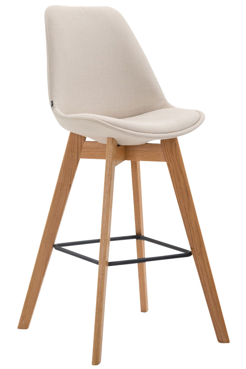 Barkruk - Gezellige Kruk - Moderne Design & Comfort - Ideaal voor Keuken of Bar Kleur donkergrijs Onderstel Kleur natuur