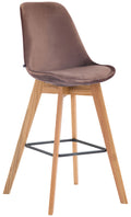 Fluwelen Barkruk - Barstoel - Comfort & Elegantie voor Uw Interieur Kleur bruin