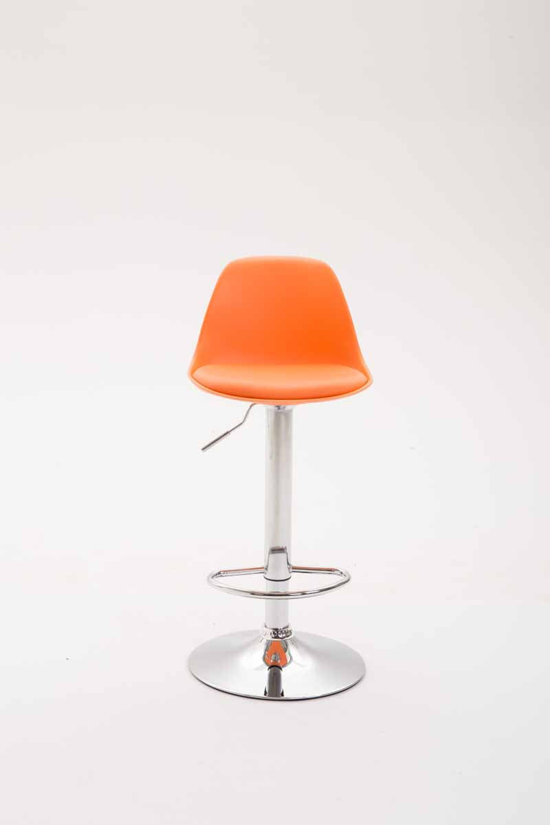 Verstelbare Barkruk - Stijlvolle Kruk - Urenlang Zitcomfort, Kunstleer & Metaal Kleur oranje