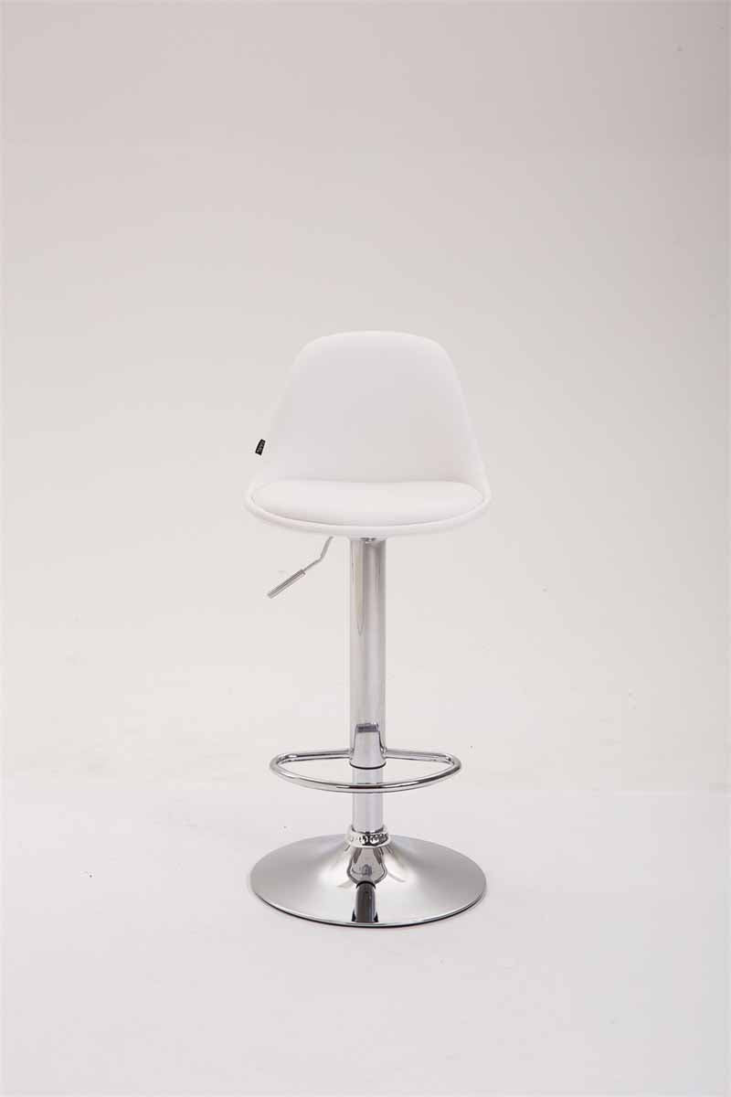 Barkruk - Hoge Stoel - Ergonomisch Comfort - Kunstleer & Metaal Kleur wit
