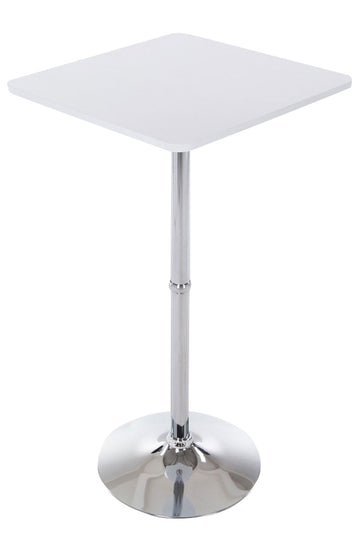Sta-Tafel/Bartafel 60x60cm - Ruimte voor 4 Personen - Stabiele Voetplaat Kleur wit