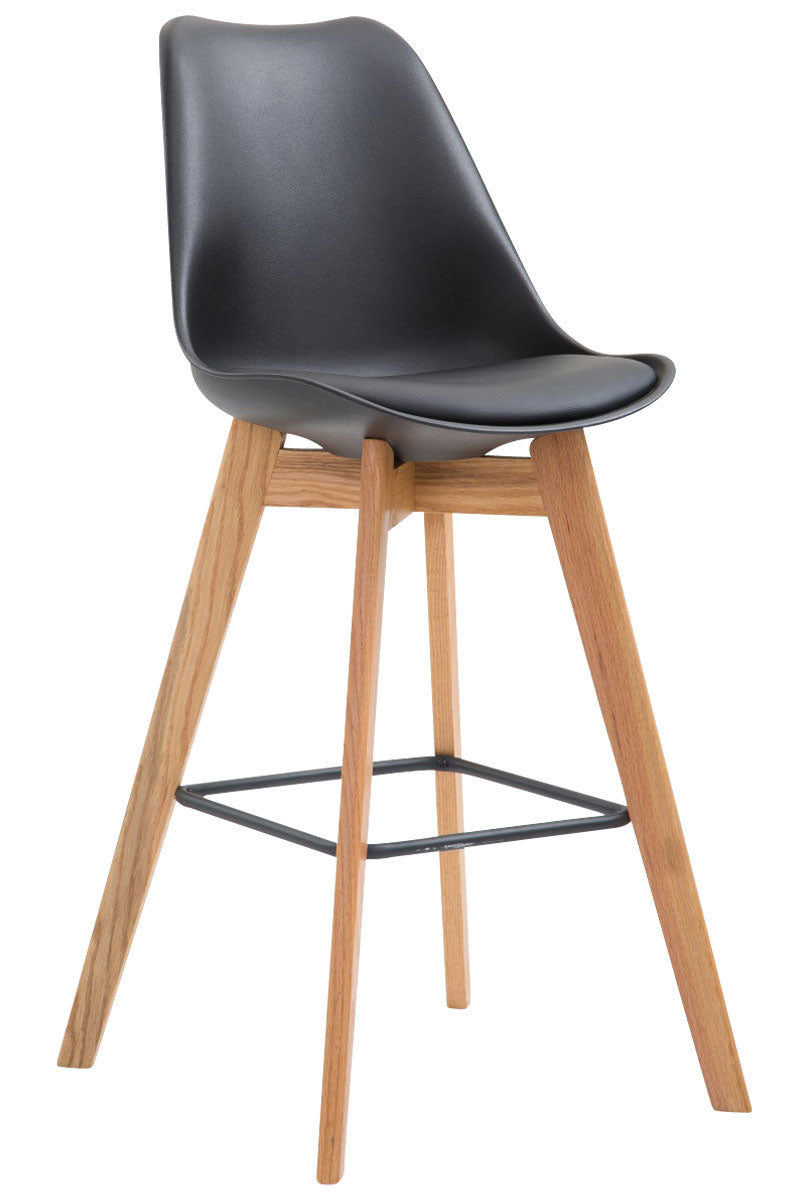 Barkruk - Hoge Stoel - Uitstekend Zitcomfort, Modern Design Kleur zwart