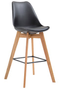 Barkruk - Hoge Stoel - Uitstekend Zitcomfort, Modern Design Kleur zwart