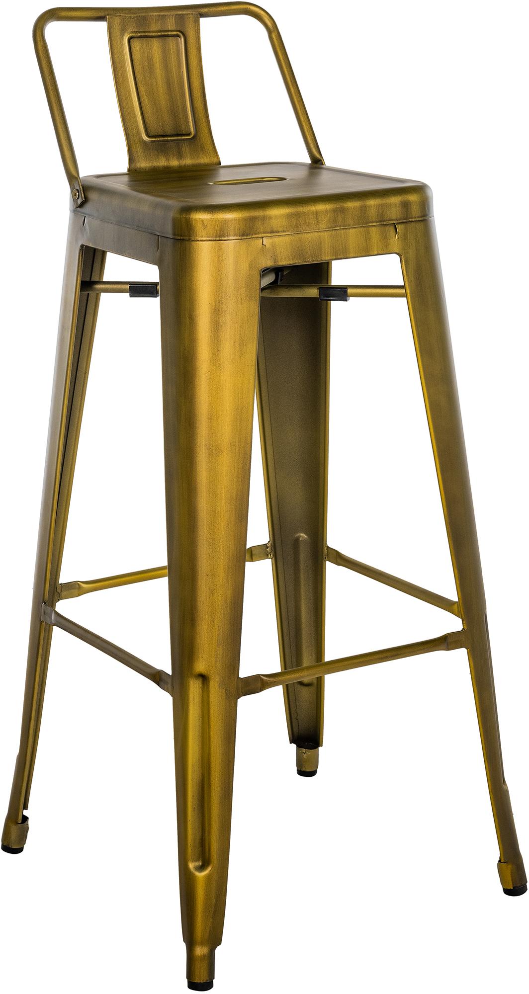 Klassieke Barstoel - Retro Kruk - Ultieme Stabiliteit en Comfort Kleur goud