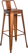Klassieke Barstoel - Retro Kruk - Ultieme Stabiliteit en Comfort Kleur koper