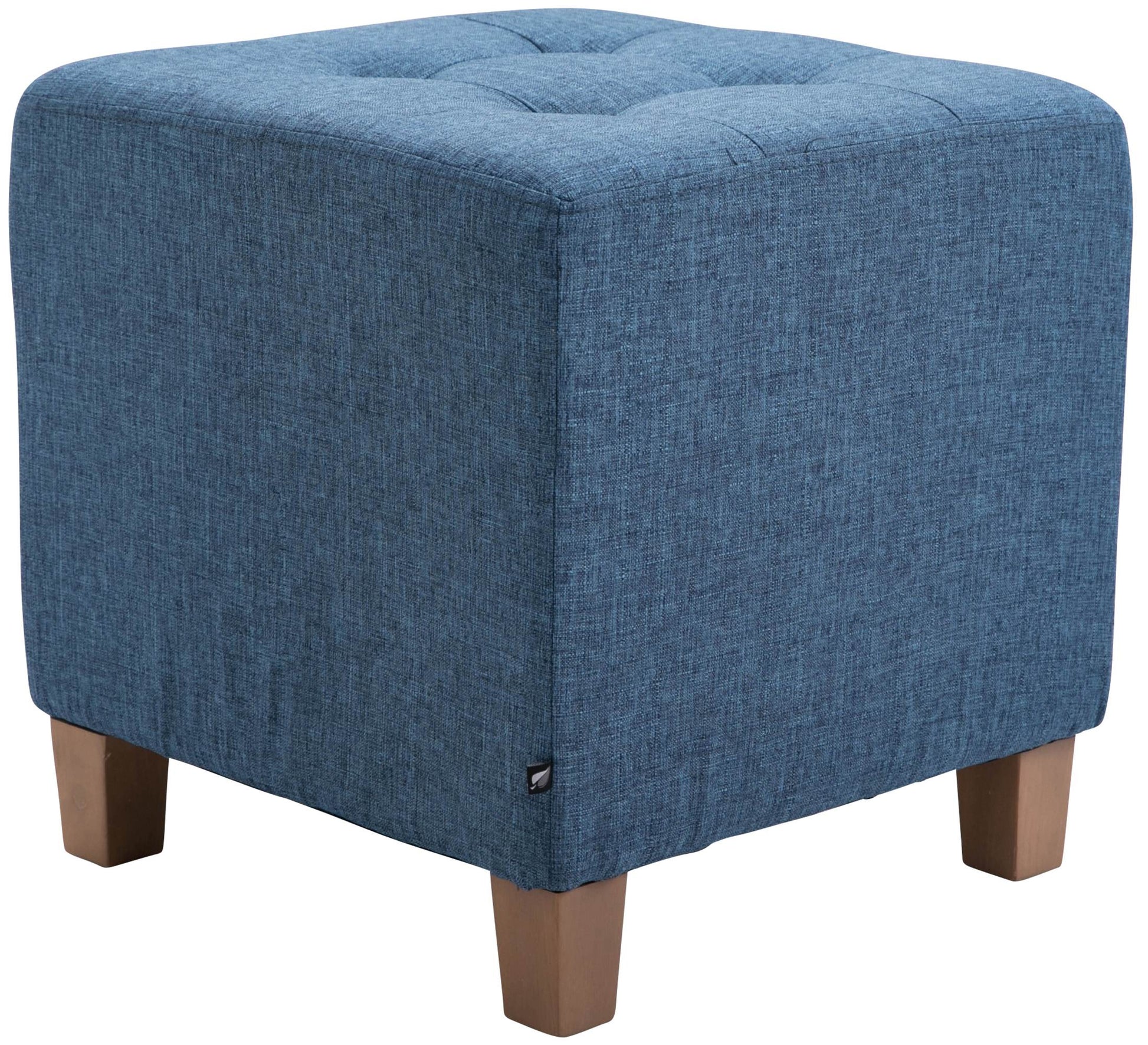 Zitkruk, Poef - Moderne Elegant Design met Duurzame Stofbekleding, Comfort en Stevigheid Kleur blauw