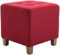 Zitkruk, Poef - Moderne Elegant Design met Duurzame Stofbekleding, Comfort en Stevigheid Kleur rood
