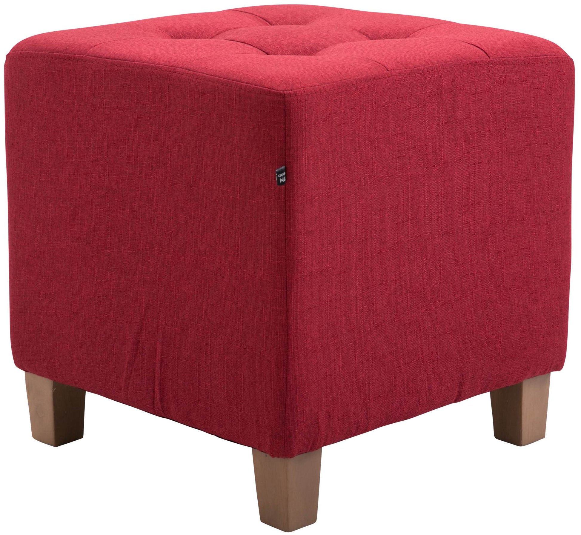 Zitkruk, Poef - Moderne Elegant Design met Duurzame Stofbekleding, Comfort en Stevigheid Kleur rood