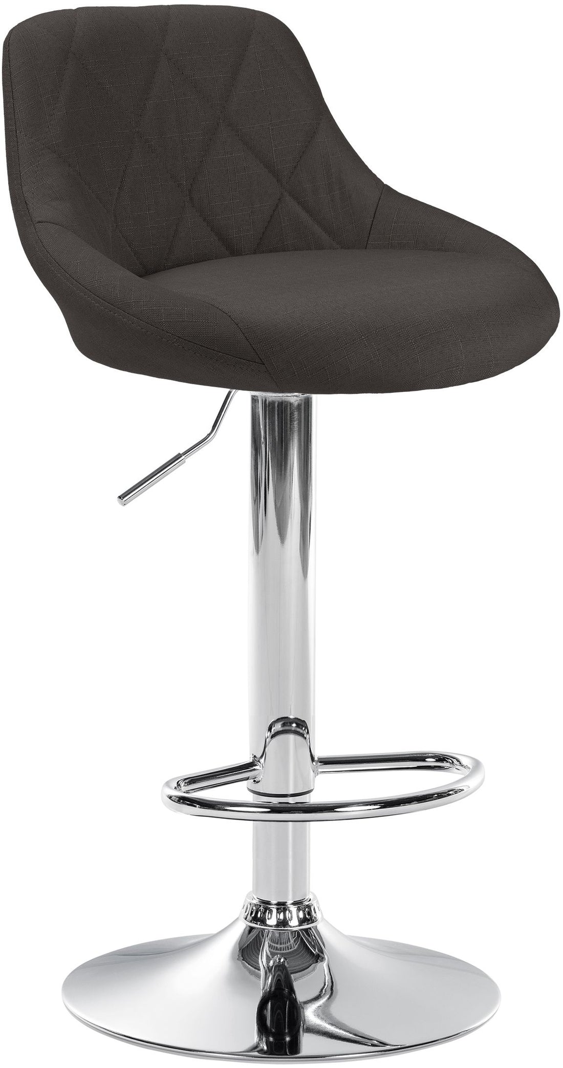 Moderne Stoffen Barkruk - Luxe Kruk - 360° Draaibaar met Gaslift Kleur blauw Onderstel Kleur chroom