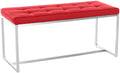 Zitbank, Sofa - Comfortabele Zitting - Gecombineerbare Poef Optie Kleur rood