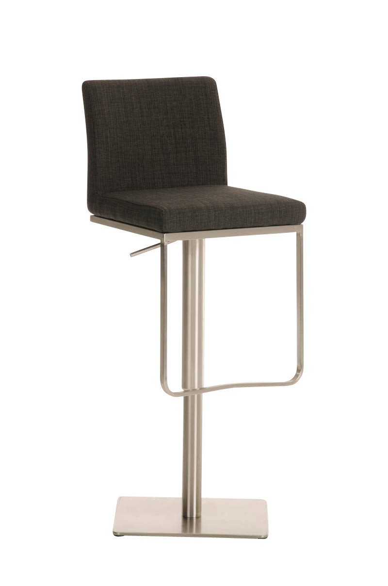 Barkruk in stof, kruk, ergonomisch comfort - Draaibaar en in hoogte verstelbaar design Kleur donkergrijs