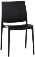 UV-bestendige Moderne Stoel - Trendy Kuipstoel - Kleurvast & Stapelbaar Design Kleur zwart