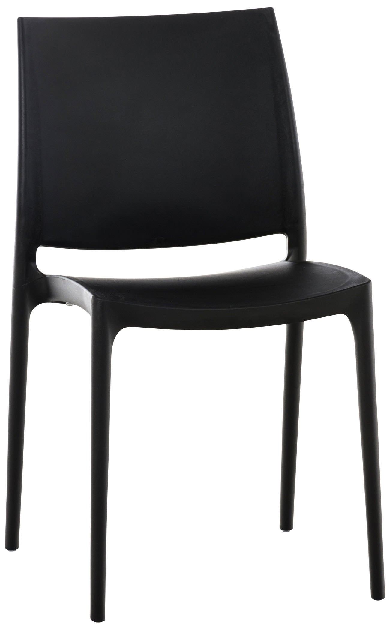UV-bestendige Moderne Stoel - Trendy Kuipstoel - Kleurvast & Stapelbaar Design Kleur zwart