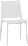 UV-bestendige Moderne Stoel - Trendy Kuipstoel - Kleurvast & Stapelbaar Design Kleur wit