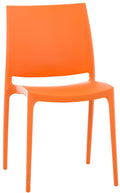 UV-bestendige Moderne Stoel - Trendy Kuipstoel - Kleurvast & Stapelbaar Design Kleur oranje