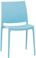 UV-bestendige Moderne Stoel - Trendy Kuipstoel - Kleurvast & Stapelbaar Design Kleur lichtblauw