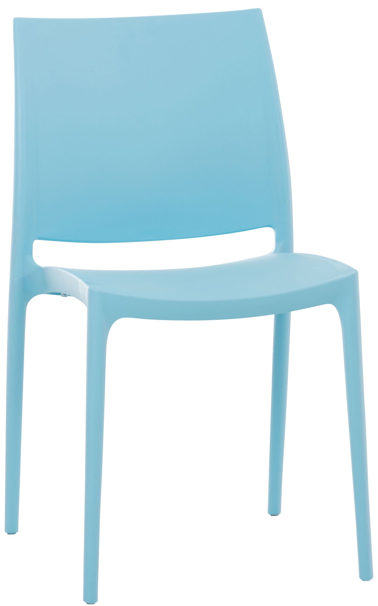 UV-bestendige Moderne Stoel - Trendy Kuipstoel - Kleurvast & Stapelbaar Design Kleur lichtblauw